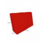 Set de 6 Coussins pour Palettes Imperméable 120x80 + 120x40 Rouge