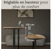 Bureau Électrique Réglable en Hauteur Chêne Craft 175x80