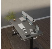 Bureau Électrique Réglable en Hauteur Gris 120x60