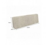 Housse de Coussin pour Coussin de Dossier en Palette, 120x40 cm, Beige