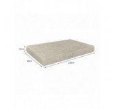 Set de 2 Housses pour Coussins de Palettes: 1x 120x80 cm + 1x 120x40 cm, Beige