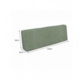 Housse de Coussin pour Coussin de Dossier en Palette, 120x40 cm, Vert