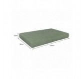 Set de 2 Housses pour Coussins de Palettes: 1x 120x80 cm + 1x 120x40 cm, Vert