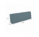 Housse de Coussin pour Coussin de Dossier en Palette, 120x40 cm, Bleu