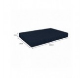 Set de 2 Housses pour Coussins de Palettes: 1x 120x80 cm + 1x 120x40 cm, Bleu Foncé