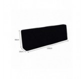 Housse de Coussin pour Coussin de Dossier en Palette, 120x40 cm, Noir