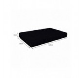 Set de 2 Housses pour Coussins de Palettes: 1x 120x80 cm + 1x 120x40 cm, Noir