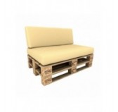 Set de 2 Housses Imperméables pour Coussins de Palettes: 1x 120x80 cm + 1x 120x40 cm, Beige