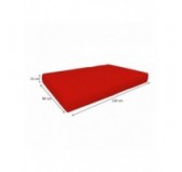 Housse de Coussin Imperméable pour Coussin de Siège en Palette, 120x80 cm, Rouge