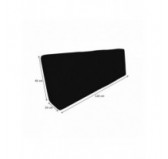 Set de 2 Housses Imperméables pour Coussins de Palettes: 1x 120x80 cm + 1x 120x40 cm, Noir