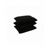 Coussin de dossier, galette de chaise, coussin pour mobilier en rotin, coussin de jardin, 50x40x15 cm, Noir