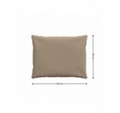 Coussins de chaise, coussins pour meubles en rotin, Set de 2 : siège 40x40x5 cm + dossier 50x40x15 cm, Beige