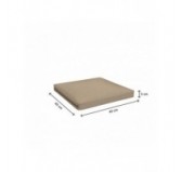 Coussins de chaise, coussins pour meubles en rotin, Set de 2 : siège 40x40x5 cm + dossier 50x40x15 cm, Beige