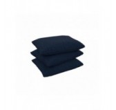 Coussin de dossier, galette de chaise, coussin pour mobilier en rotin, coussin de jardin, 50x40x15 cm, Bleu Foncé