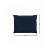 Coussins de chaise, coussins pour meubles en rotin, Set de 2 : siège 40x40x5 cm + dossier 50x40x15 cm, Bleu Foncé