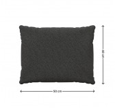 Coussin de dossier, galette de chaise, coussin pour mobilier en rotin, coussin de jardin, 50x40x15 cm, Anthracite