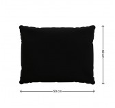 Coussin de dossier, galette de chaise, coussin pour mobilier en rotin, coussin de jardin, 50x40x15 cm, Noir