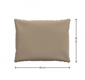 Coussin de dossier, galette de chaise, coussin pour mobilier en rotin, coussin de jardin, 50x40x15 cm, Beige