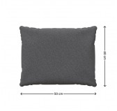 Coussin de dossier, galette de chaise, coussin pour mobilier en rotin, coussin de jardin, 50x40x15 cm, Gris