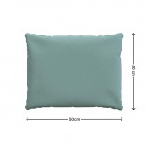 Coussin de dossier, galette de chaise, coussin pour mobilier en rotin, coussin de jardin, 50x40x15 cm, Bleu