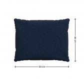 Coussin de dossier, galette de chaise, coussin pour mobilier en rotin, coussin de jardin, 50x40x15 cm, Bleu Foncé