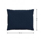 Coussin de dossier, galette de chaise, coussin pour mobilier en rotin, coussin de jardin, 60x40x15 cm, Bleu Foncé