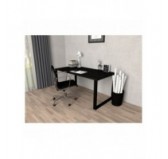 Plateau de Bureau, de Table 2.5cm Noir 120x60 cm