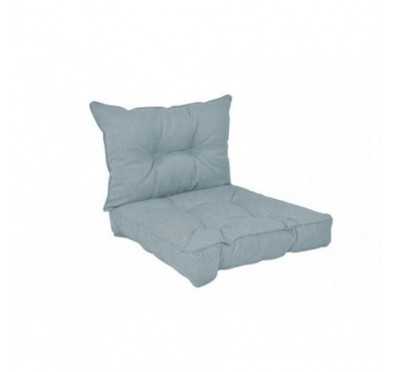 Set de 2 Coussins de Chaise de Jardin, Bleu 60x60 + 60x40