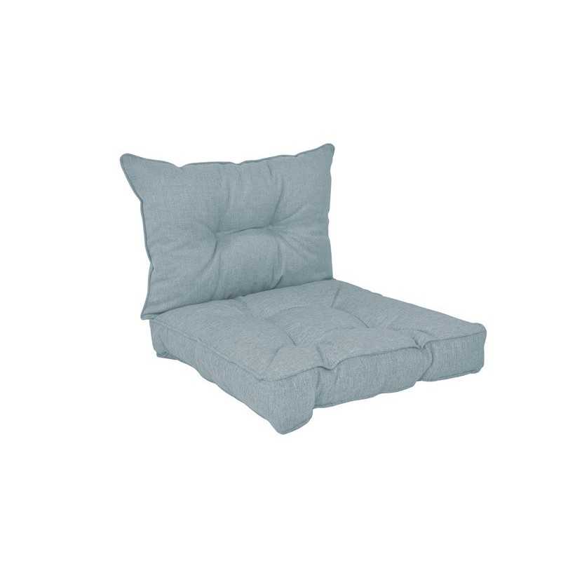 Set de 2 Coussins de Chaise de Jardin, Bleu 60x60 + 60x40