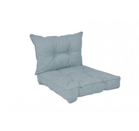 Set de 2 Coussins de Chaise de Jardin, Bleu 60x60 + 60x40