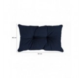 Coussin de Dossier de Chaise de Jardin, Bleu Foncé 50x40