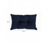 Coussin de Dossier de Chaise de Jardin, Bleu Foncé 60x40