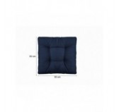 Set de 2 Coussins de Chaise de Jardin, Bleu Foncé 50x50 + 50x40