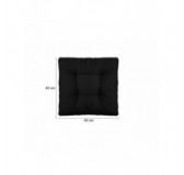 Set de 2 Coussins de Chaise de Jardin, Noir 40x40 + 50x40