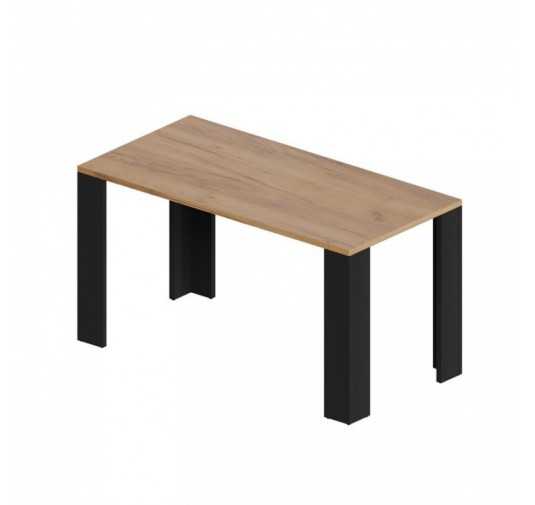 Table de salle à manger, Table de salon, Bureau, Plateau de table 2.5 cm, Chêne Craft, 140x60x75 cm