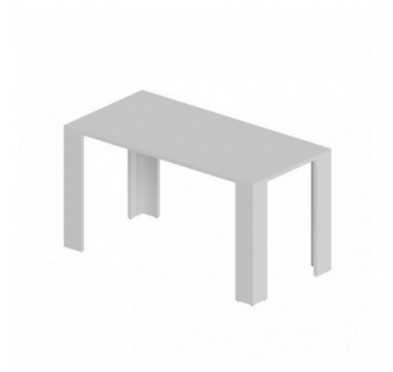Table de salle à manger, Table de salon, Bureau, Plateau de table 2.5 cm, Blanc, 140x80x75 cm