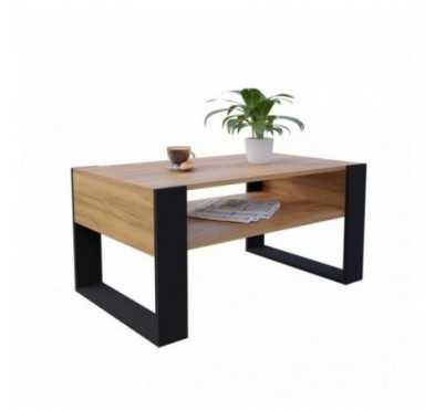 Table Basse pour salon ou bureau, Table de Salon, Chêne Craft, 60,5 x 53,6 x 45 cm