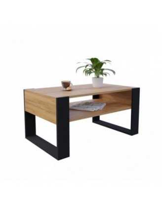 Table Basse pour salon ou bureau, Table de Salon, Chêne Craft, 60,5 x 53,6 x 45 cm