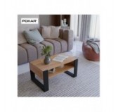 Table Basse pour salon ou bureau, Table de Salon, Chêne Craft, 60,5 x 53,6 x 45 cm