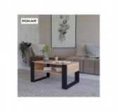 Table Basse pour salon ou bureau, Table de Salon, Chêne Craft, 60,5 x 53,6 x 45 cm