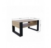 Table Basse pour salon ou bureau, Table de Salon, Chêne Sonoma, 92 x 53,6 x 45 cm