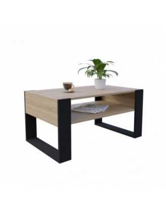 Table Basse pour salon ou bureau, Table de Salon, Chêne Sonoma, 60,5 x 53,6 x 45 cm