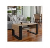 Table Basse pour salon ou bureau, Table de Salon, Chêne Sonoma, 60,5 x 53,6 x 45 cm