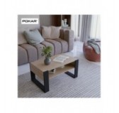 Table Basse pour salon ou bureau, Table de Salon, Chêne Sonoma, 60,5 x 53,6 x 45 cm