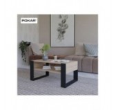 Table Basse pour salon ou bureau, Table de Salon, Chêne Sonoma, 60,5 x 53,6 x 45 cm