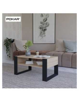 Table Basse pour salon ou bureau, Table de Salon, Chêne Sonoma, 60,5 x 53,6 x 45 cm
