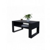 Table Basse pour salon ou bureau, Table de Salon, Noir, 92 x 53,6 x 45 cm