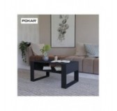 Table Basse pour salon ou bureau, Table de Salon, Noir, 92 x 53,6 x 45 cm