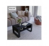 Table Basse pour salon ou bureau, Table de Salon, Noir, 60,5 x 53,6 x 45 cm