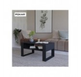 Table Basse pour salon ou bureau, Table de Salon, Noir, 60,5 x 53,6 x 45 cm